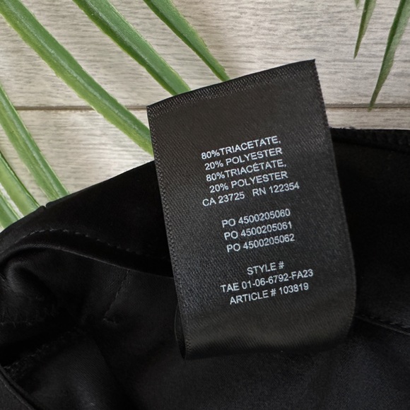 BABATON Pleated Black Satin Pant - Picture 8 of 16